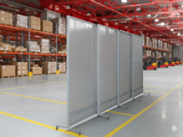 Separè autostabile MACRO SLIDE "alveolare" - cm 450x200h (3 elementi)