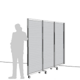 AFL03 scheda prodotto - Separè a parete ALA ROTOFOOT LIGHT Separè a parete ALA ROTOFOOT LIGHT "alveolare" - cm 305x190h (3 elementi) - Separè a parete ALA ROTOFOOT LIGHT