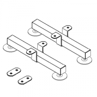 Pannello divisorio ALA "alveolare" dotato di coppia piedi AAP02 - cm 100x180h
