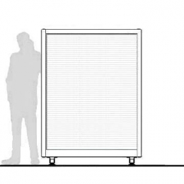 Pannello divisorio ALA "alveolare" dotato di coppia piedi AAP02 - cm 150x180h