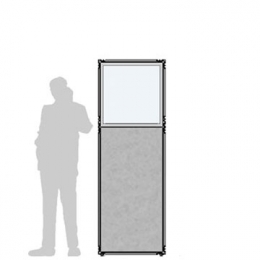 Pannello divisorio CLIPPER "finestrato feltro"- cm 65x195h