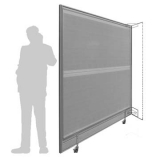 JU20.22R2 scheda prodotto - Schermo fonoassorbente e fonoimpedente di prosecuzione JUMBO - cm 200x227h con 2 piedi su ruote frenate Schermo fonoassorbente e fonoimpedente di prosecuzione JUMBO - cm 200x227h con 2 piedi su ruote frenate - Schermo fonoassorbente e fonoimpedente di prosecuzione JUMBO - cm 200x227h con 2 piedi su ruote frenate