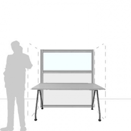 Pannello divisorio MACRO.OFX "finestrato laminato" - cm 140x160h