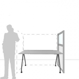 Pannello divisorio MACRO.OFX "finestrato laminato" - cm 80x140h