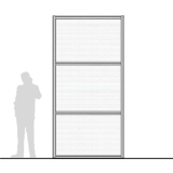 M15.30P-T2 scheda prodotto - Pannello divisorio MACRO Pannello divisorio MACRO "alveolare" con doppia traversa - cm 150x300h - Pannello divisorio MACRO