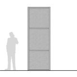 M10.30F-T2 scheda prodotto - Pannello divisorio MACRO Pannello divisorio MACRO "feltro" con doppia traversa - cm 100x300h - Pannello divisorio MACRO