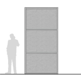M15.30F-T2 scheda prodotto - Pannello divisorio MACRO Pannello divisorio MACRO "feltro" con doppia traversa - cm 150x300h - Pannello divisorio MACRO