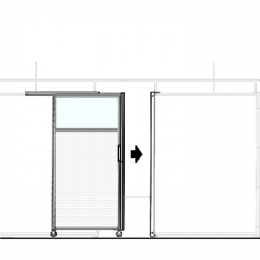 Pannello scorrevole MACRO "finestrato alveolare" - cm 100x200h 