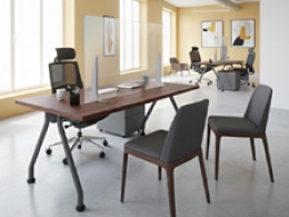Schermo parafiato ONDESK FRONT OFFICE per front office - cm 135x75h  con morsetti tipo B