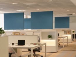 Pannello fonoassorbente sospeso TXT "leaf" - cm 120x60h