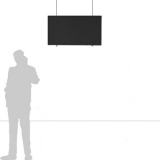 Pannello fonoassorbente sospeso TXT "leaf" - cm 120x60h - Pannello fonoassorbente sospeso TXT 