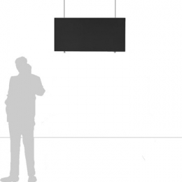 Pannello fonoassorbente sospeso TXT "leaf" - cm 140x60h