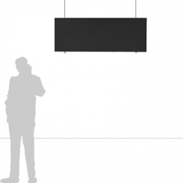 Pannello fonoassorbente sospeso TXT "leaf" - cm 180x60h