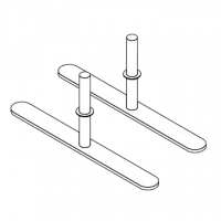 Pannello divisorio TXT autostabile con 2 basi dritte - cm 120x140h