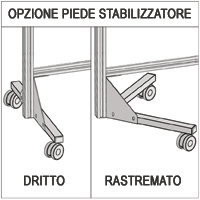 Lavagna dittico pieghevole su ruote MACRO LAVAGNA "bianca"  - cm.200x200h 