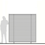 MV20.20P scheda prodotto - Schermo mobile su ruote MACRO VELA Schermo mobile su ruote MACRO VELA "alveolare" - cm 200x200h - Schermo mobile su ruote MACRO VELA