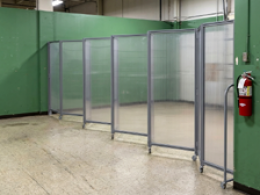 Separè a parete MACRO ZIG ZAG LIGHT "alveolare" - cm 930x200h (10 elementi)